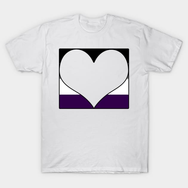 Ace Pride Heart Block T-Shirt by safetyheart